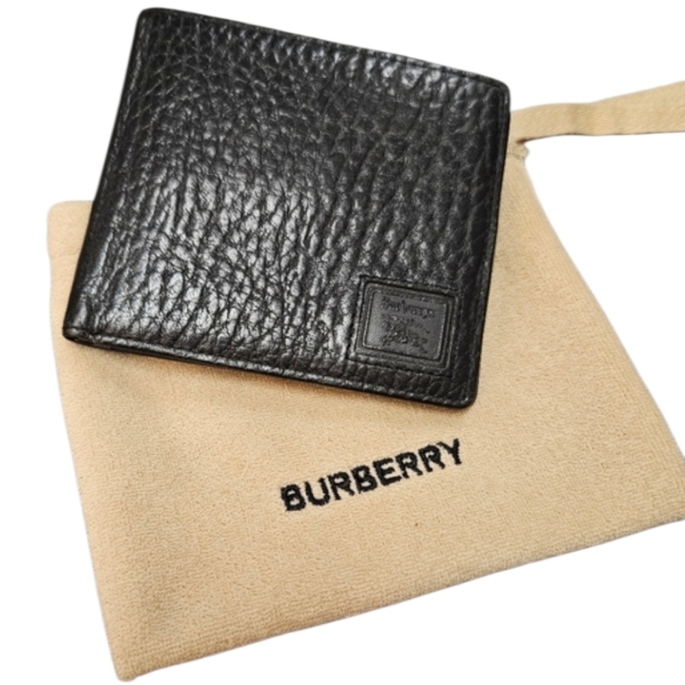 Burberrys Vintage Black Leather Bi-Fold Wallet | Mint Condition
